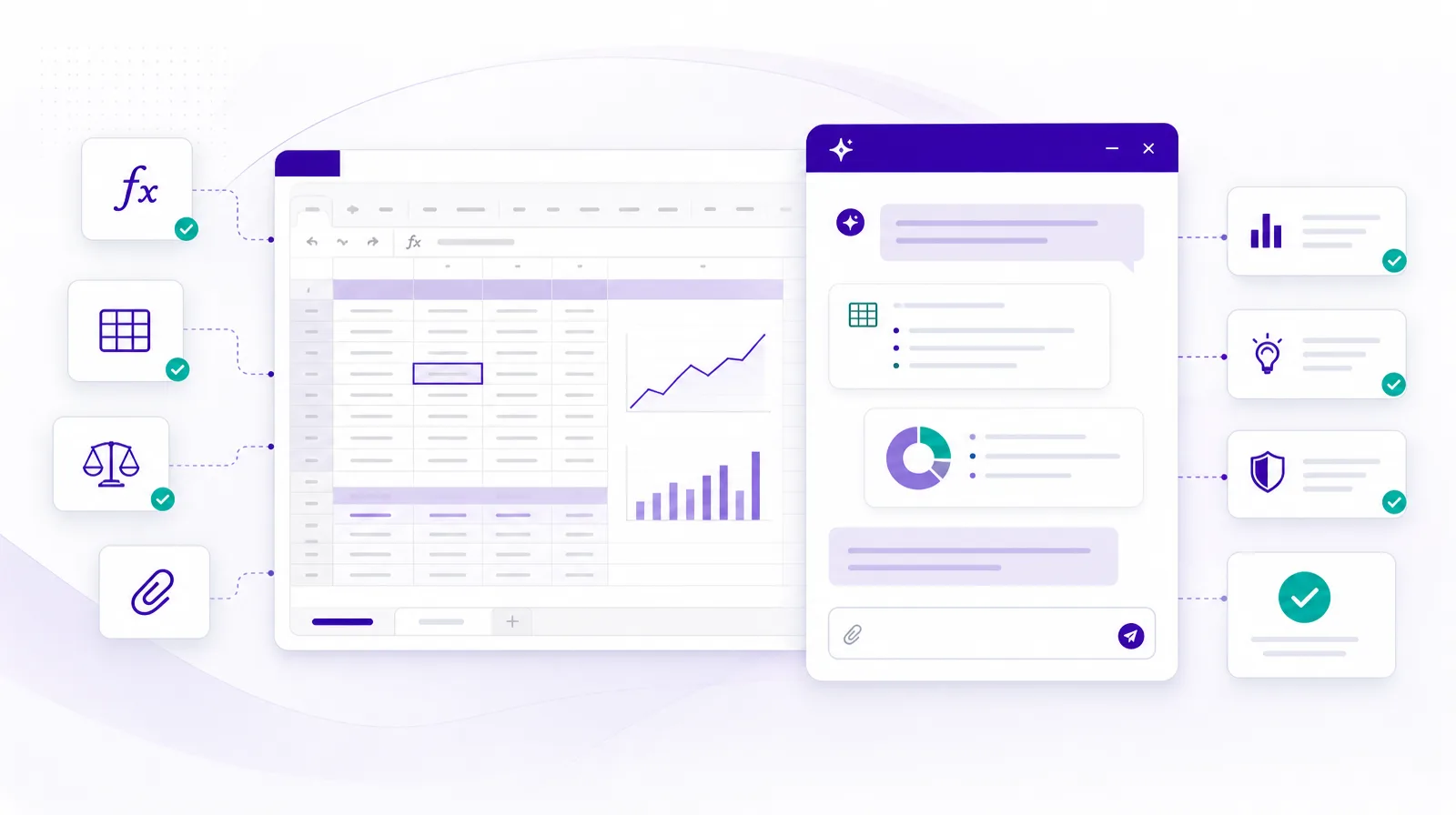Agent working beside a spreadsheet workbook